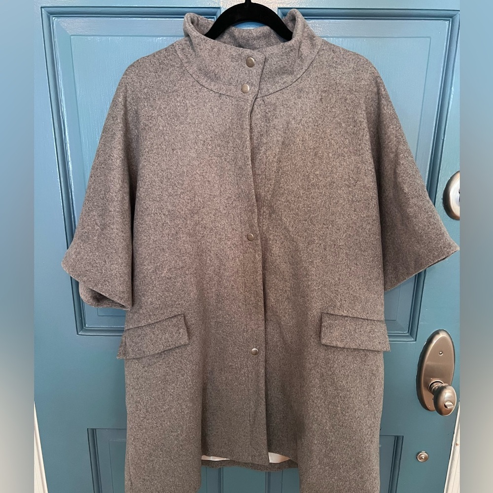 Emerson Fry Layering Jacket Wool Cashmere Size Large Dark Truffle Wool